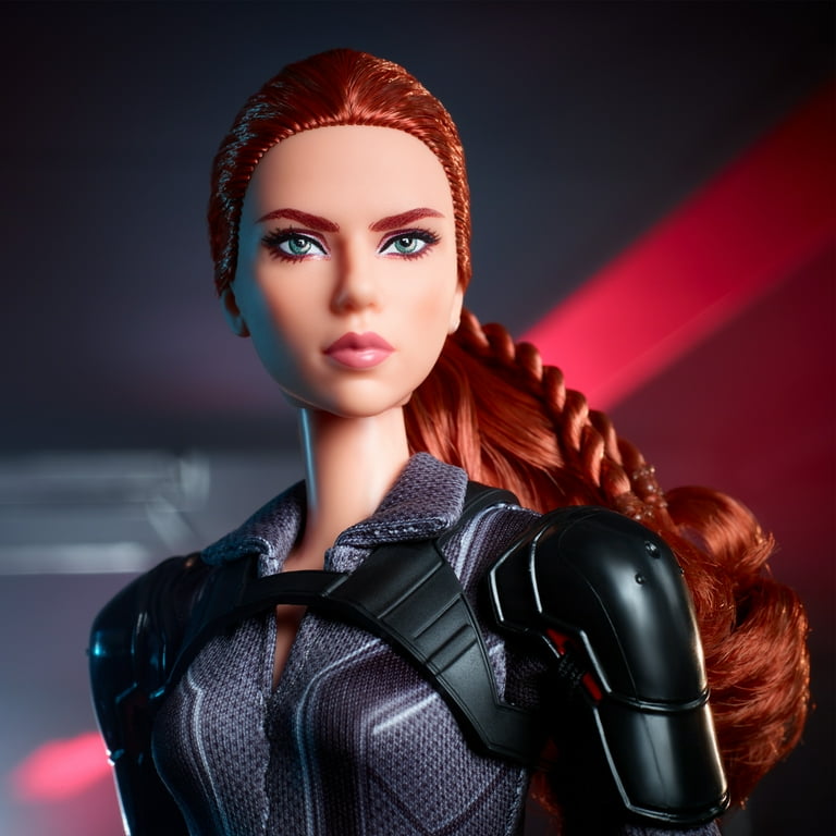 Marvel Studios Black W Idow Barbie Doll, Poseable, W Earing Armored  Bodysuit