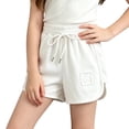 thumbnail image 2 of ITSAME Shorts for Girls 100%Cotton Drawstring Loose Fit Summer Athletic Casual Shorts White Size 10-11, 2 of 8