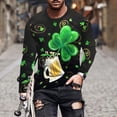 thumbnail image 2 of LYXSSBYX Mens Shirts Long Sleeve T Shirts New Saint Patrick Men's 3D Printed Long Sleeve T-shirt Loose Round Neck Undercoat Top Blouses & Shirts, 2 of 5