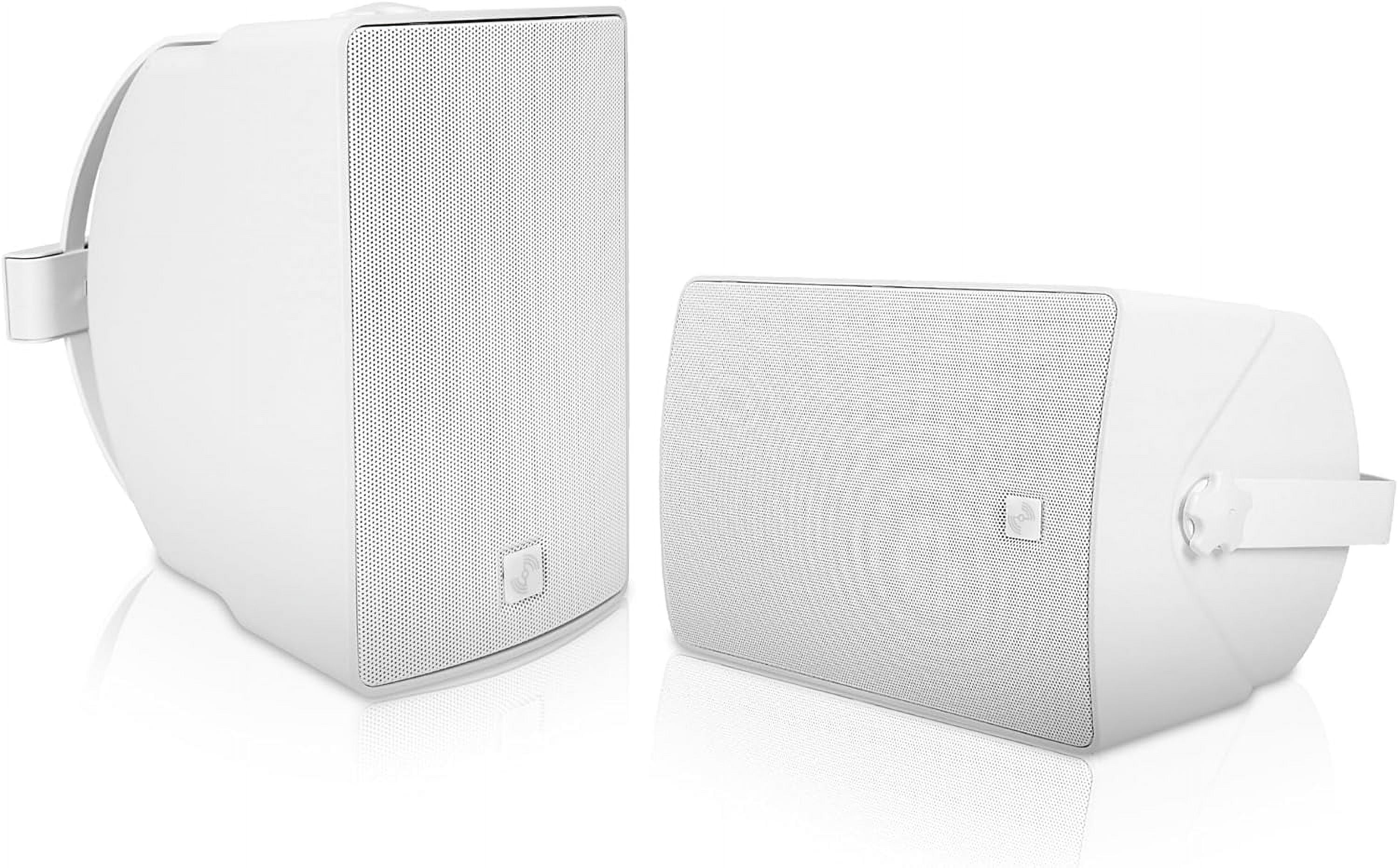 Sound Town Commercial Restaurant Bluetooth Amplifier + Surface-Mount Speaker Set, with One 6-Zone 70V/100V Amplifier with Bluetooth, 12 x 6.5-Inch Surface-Mount Speakers, White (PAC360X12TV6W)
