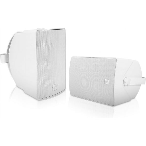 Sound Town Pair of 6.5" Weather-Resistant Surface-Mount Speaker, Indoor/Outdoor, 70V/100V/8ohm, for Home & Commercial Installation, White (TARVOS-65W-PAIR)