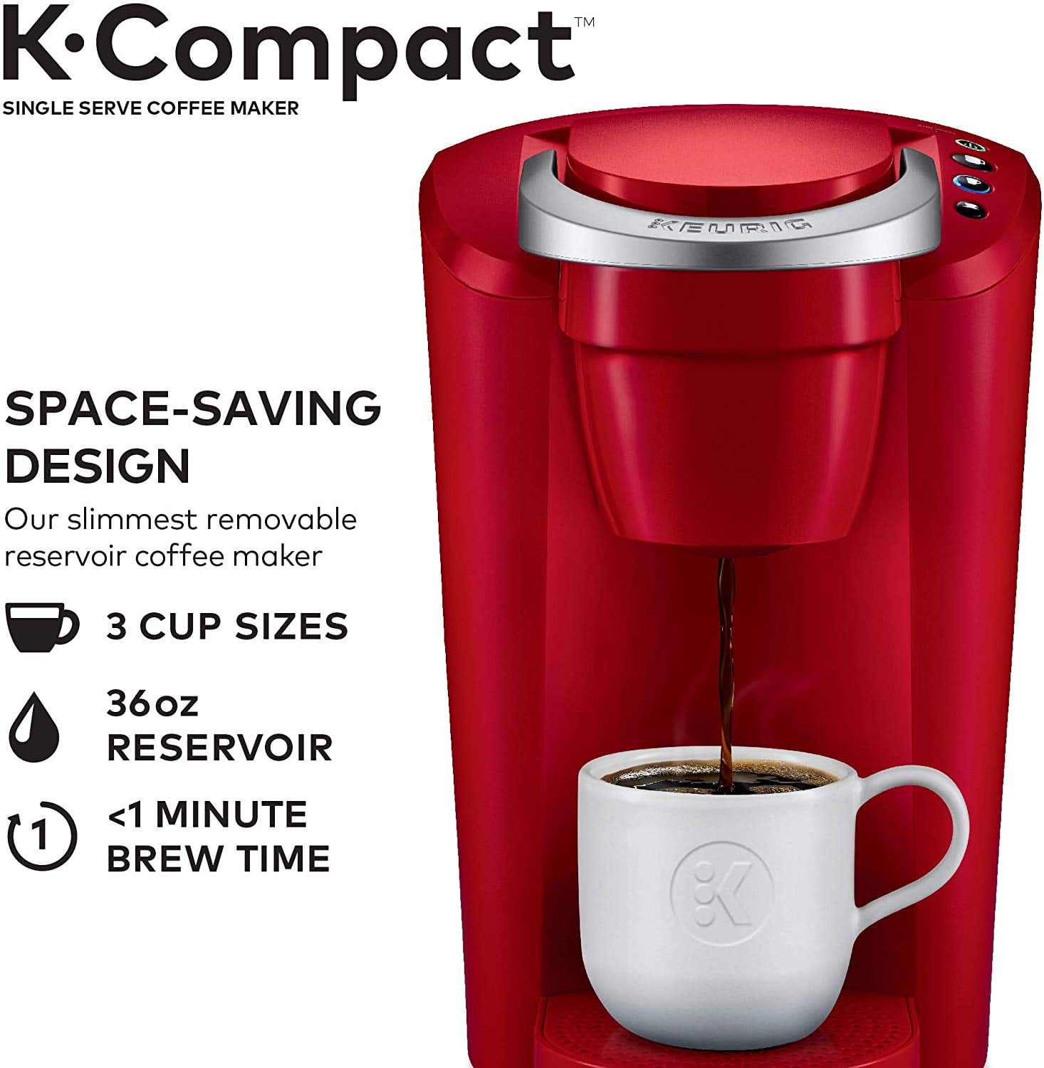 Keurig K-Compact Coffee Maker, Red 