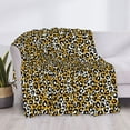 thumbnail image 3 of Zufioo Leopard Print Horizontal Flannel Blanket, Anti-wrinkle, Anti-shrinkage, Anti-allergic Plush Blanket, Household Items Suitable for Bedroom-80"x60", 3 of 6