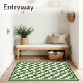 thumbnail image 3 of ODIKA 8'x10' Machine Washable Non-Slip Area Rug, Luxurious Botanical Motif Interlocking Lattice Honeycomb High Traffic Rug with Pad, Green, 582689, 3 of 8