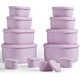 thumbnail image 1 of Juego de 12 recipientes de silicona para almacenar alimentos con tapas, sin BPA, reutilizables, herméticos, aptos para lavavajillas y congelador (33,8 oz, 20 oz, 10 oz, 6,7 oz, 1,3 oz), 1 of 8
