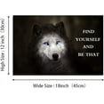 thumbnail image 6 of Motivational Wall Art Blue Eye Wolf Picture Inspirational Canvas Painting Positive Quotes Posters Prints Artwork for Home Office Decor House Decoration Living Room Bedroom Ready to Hang - 12"Hx18"W, 6 of 6