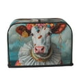 thumbnail image 2 of Fotbe Vintage Colorful Floral Cow for Two Slice Toaster Cover, Fingerprint Protector, Super Soft Appliance Cover And Dust Cover,Bread Dust Cover & Fingerprint Protection, 2 of 7