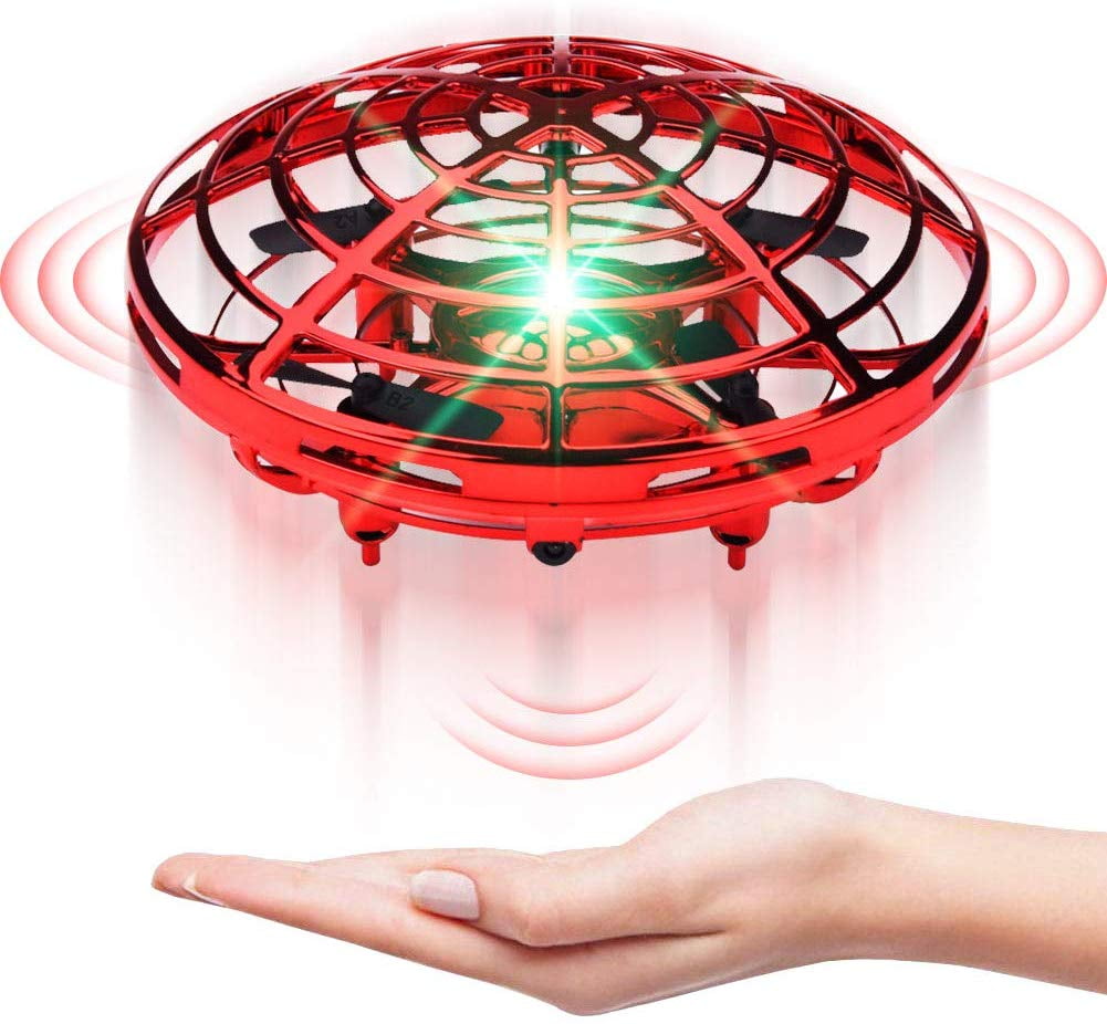Flying Toys, Boys Toys Hand Operated Flying Ball Drone Kids Toys with 2