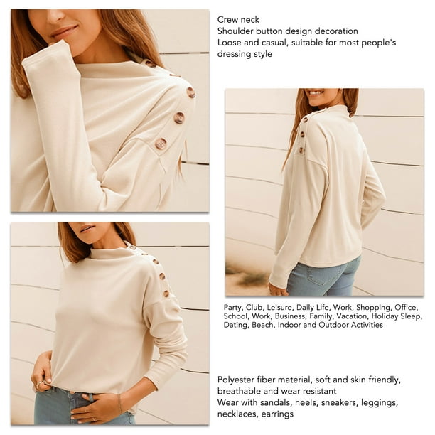 Top tipo sueter blusa de manga larga blusa de manga larga para mujer Top de manga larga calidad inigualable Walmart en linea