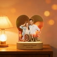 thumbnail image 5 of Kugachren Personalized Acrylic Night Light with Custom Photo and Base Engraving, Romantic Couple Wedding Anniversary Birthday Gift for Valentines Day Home Decor, 5 of 9