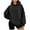 Black, variant on Ashirexll Womens Long Sleeve Tops, Womens Hoodies Pullover, Casual Loose Long Sleeve Color Block Hooded Sweater with Pockets