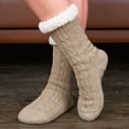 thumbnail image 3 of cosyone1997 Women’s 2-Pair Fuzzy Slipper Socks with Grips, Warm House Socks, 3 of 6