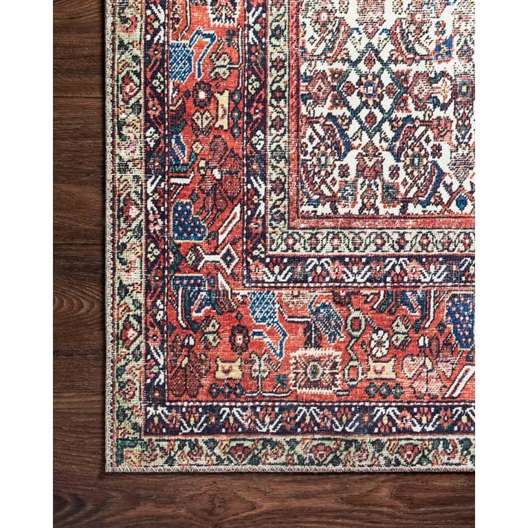 Free Shipping! Loloi Layla Traditional Ivory Brick Area Rug 2-6 x