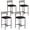 Gray, variant on Bar Stools Set of 4, with Back Metal Legs, Modern Upholstered Barstools for Kitchen Island, Cafe