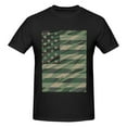 thumbnail image 4 of Bingfone Jungle Green Camo Usa Flag Men'S Loose Fit Short-Sleeve Pocket T-Shirt, 4 of 7