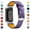 Purple, variant on Leather Bands Compatible for Fitbit Charge 6/Charge 5, Genuine Leather Wristband Replacement Straps for Women Men