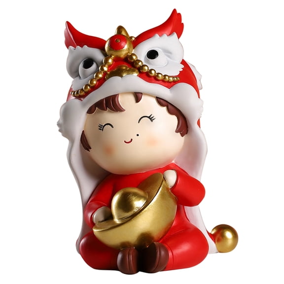 Collection People Ornaments Chinese Style Sculpture Resin Figurine Standing Action Gift for New Year Home Decor Kids Christmas Cabinet