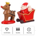 thumbnail image 2 of GOOHOCHY 2 adornos navideños decorativos de resina de alce de Papá Noel, 2 of 8