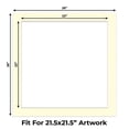thumbnail image 2 of Off White Picture Frame Mat for 26x26 Frames - Fits 22x22 Photos - 25 Mats, 2 of 7