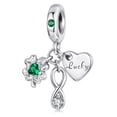 thumbnail image 1 of Four-leaf Clover Pendant Charm 925 Sterling Silver Charm, Gift Box Packaging, 1 of 9
