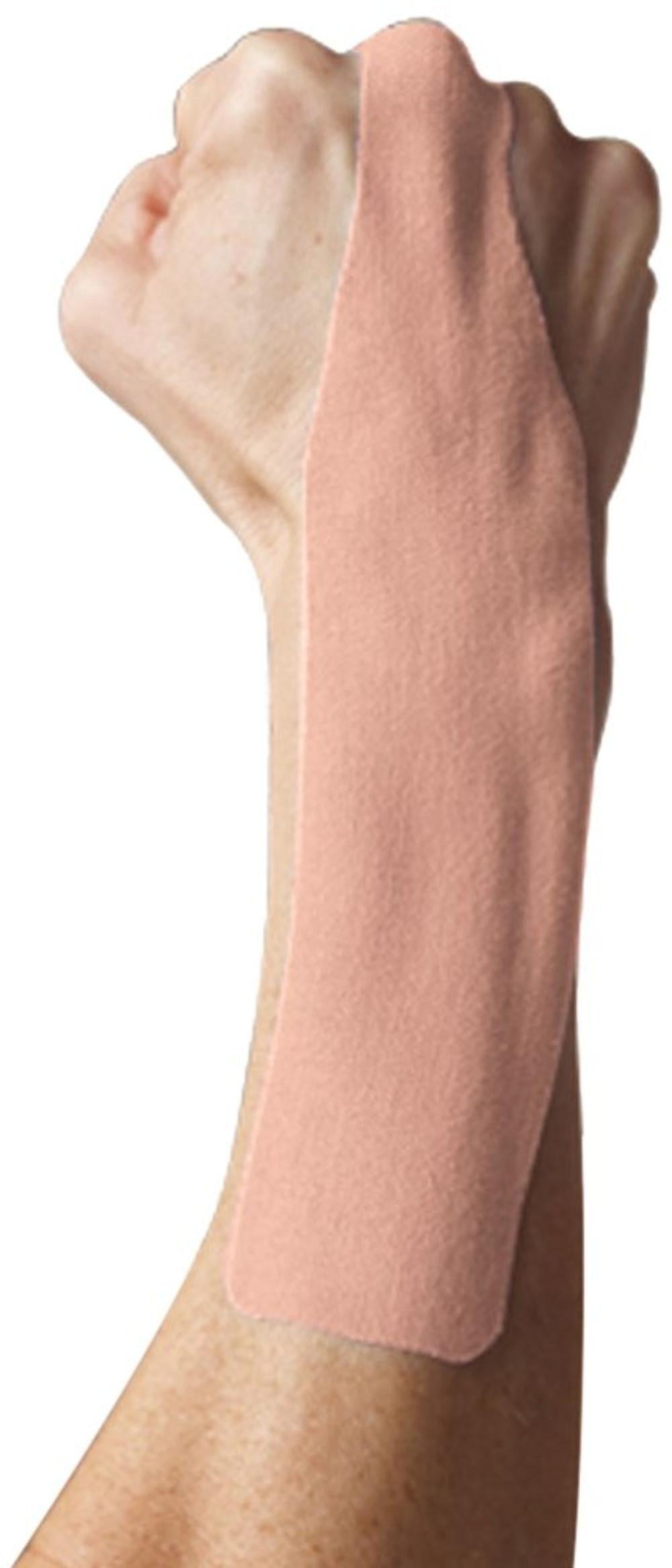 SpiderTech Precut Wrist Therapeutic Kinesiology Tape 2 Pack (Beige), 2