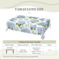thumbnail image 3 of Blue Hydrangea Flowers Rectangle Tablecloth Watercolor Floral Green Leaf Table Cloth Dining Table Cover for Home Kitchen Restaurant Party Buffet Picnic 60 x 84 Inch, 3 of 7