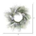 thumbnail image 2 of Vickerman 22" Frosted Norway Pine Artificial Christmas Wreath Unlit, 2 of 2