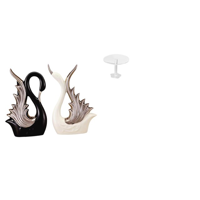 estatua de cisne,Figuras de cisne,estatuas,decoración del hogar,fiesta de bodas,Escultura de cerámica Arte Adorno Centros de mesa,Escritorio redondo de casa de muñecas,Muebles de mesa