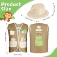 thumbnail image 3 of Set de disfraces Geyoga Explorer para niños, chaleco y sombrero de safari, 48 unidades, 3 of 7