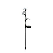 Alpine 072058 Solar Dual Garden Stake with Hummingbird & Flower, 30"