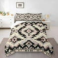 thumbnail image 2 of Manfei Ancient bohemian Aztec Bedding Comforter Set,Boho Tribal Gemetric Twin Comforter Sets,Beige Black Gray Bedding Set For Men Women,Super Cozy Room Decor Reversible,2-Piece, 2 of 8