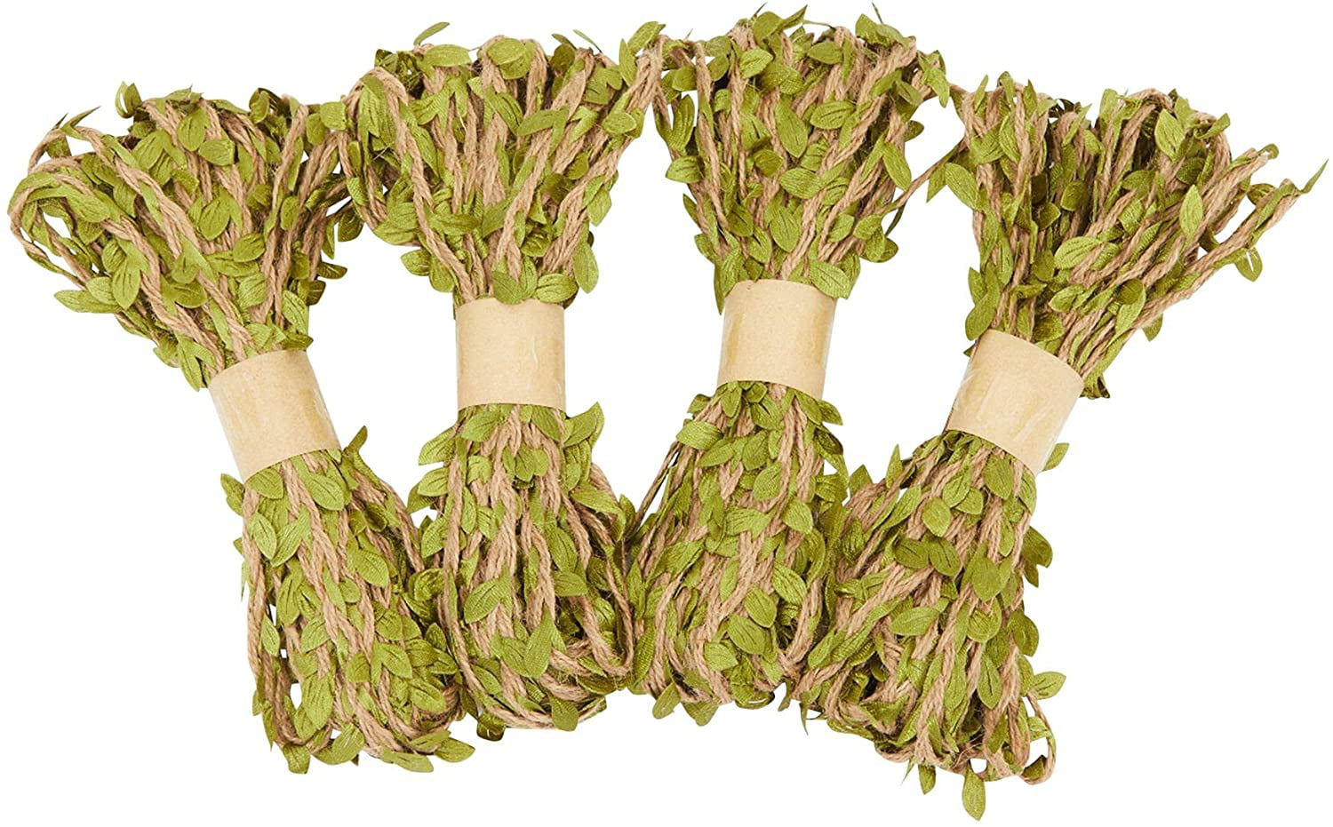 Home Leaf Garland Headband 4-Roll Wall Hanging Artificial Burlap Vine Plants Greenery Vine Rope for Wreath 10M or 32.8 Feet Each Vine Ribbon Jungle Garden Party Decorations Wedding