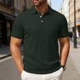 thumbnail image 2 of Corduroy Polo Shirts for Men Summer Casual Short Sleeve Collared Soft Plain Work Tshirts Golf Shirt, 2 of 8
