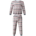 thumbnail image 1 of Ensemble de Pyjama pour Enfant Adulte Hommes Femmes Hibou de Noël, 1 of 5