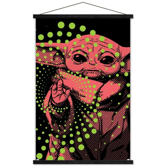 Star Wars: The Mandalorian: Grogu Street - Grogu Wall Poster with Magnetic Frame, 22.375" x 34"