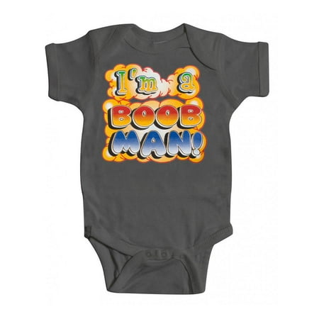 

Baby I m a Boob Man Bodysuit - Charcoal - 18M