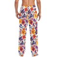 thumbnail image 4 of FORMRS Mens Pajama Pants with Pockets Sleepwear Lounge Bottoms Sizes S-2XL, Colorful Flowers Pattern, 4 of 7