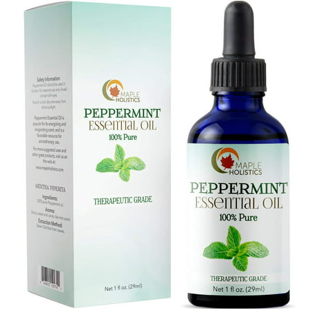 Pure Peppermint Essential Oil for Mice Undiluted Natural Mint Blend Air Freshener Radiant Skin Care Antioxidant Elixir to Clear Acne and Boost Hair Growth Aids in Aromatherapy Massage for Muscle (Best Massage Oil For Muscle Pain)