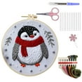 thumbnail image 2 of Christmas Embroidery Kit With Embroidery Hoop Easy Embroidery Kit For Beginners And Adults Full Embroidery Hoop Kit With Needles And Thread Included Diy Crafts for Girls Diy Crafts for Adults, 2 of 4