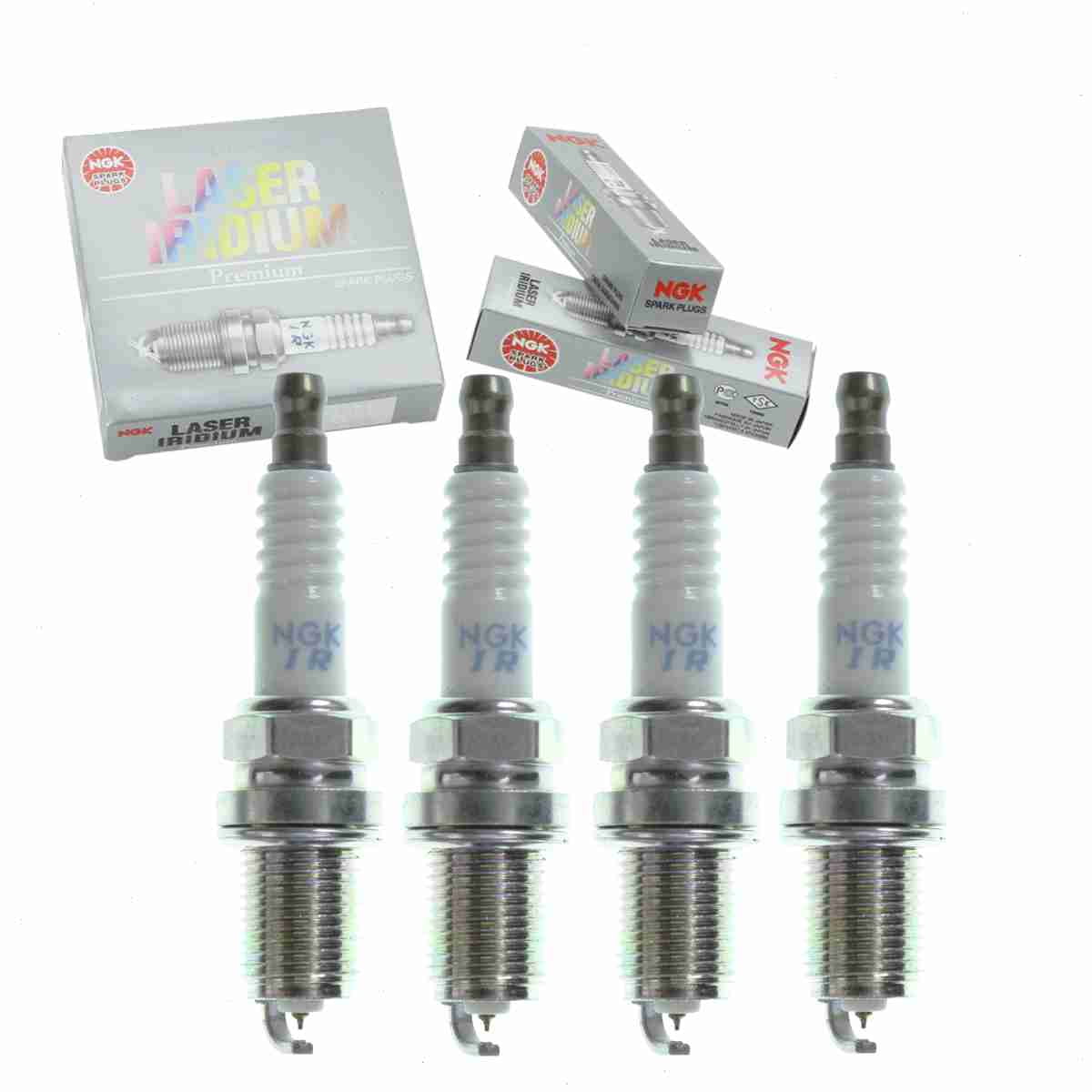 4 pc NGK 7658 Laser Iridium Spark Plugs for 09482-00550 4501 4504 4702 90048-51173 90048-51173-000 FGR8DQI FR6D133 IK20TT PK20TT Ignition Wire Secondary Fits select: 2006-2008 SUZUKI GRAND VITARA
