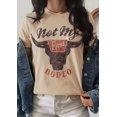 thumbnail image 2 of Let 'er Rip Cowboy Shirts Tee for Women Casual Country Music Short Sleeve Cowboy Tees Tops Casual Fit summer Shirt Tops, 2 of 3