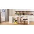 thumbnail image 1 of WIAWG Kitchen Island Storage Cabinet with Drawers and Open Shelves, White, 1 of 8