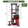 thumbnail image 3 of Uforic 60" Gothic Cat Tree Tower with Coffin Bed, Tall Cat Tower with Top Perch, Condos, Basket, Scratcher, Black Halloween, 3 of 9