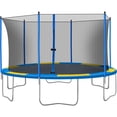 thumbnail image 1 of 14 FT Outdoor Trampoline for Backyard, Outdoor Trampoline with Safety Enclosure Net, Steel Tube, Circular Trampolines for Adults/Kids, Family Jumping Trampoline, Kids Round Trampoline, Q17179, 1 of 12