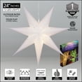 thumbnail image 2 of Aurora Superstar 24" White Hanging 7 Point Star Light LED Lantern Decor, Weatherproof Fold-Flat Plastic Lighted Star, 2 of 6