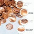 thumbnail image 2 of Uxcell 80-Pack Conchas Planas Naturales Redondas, Cuentas de Moneda Redonda Plana de 15 mm con Agujero, Concha de Madreperla para Joyería [Naranja Claro], 2 of 7