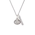 thumbnail image 2 of Delight Jewelry Silvertone Keep Calm Super Girl is Here Silvertone Fearless Bar Charm Necklace, 23", 2 of 4