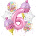 thumbnail image 1 of Globos de helado Villorem para decoración de fiesta, rosas #6, 1 of 7