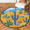 Multicolour 1, variant on CURLYOOT Round Rug 3ft Cactus Desert Area Rug, Washable Circle Mat Non Slip Floor Carpet Mat, Soft Indoor Rugs for Entryway Living Room Dining Room Bedroom
