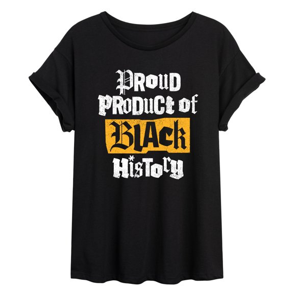 Instant Message - Proud of Black History Oversized Graphic T-Shirt